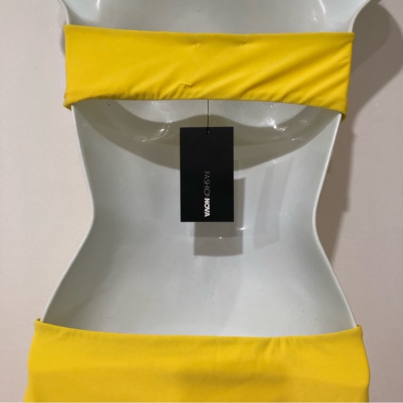 THINK OF ME TUBE MINI DRESS YELLOW.SIZE SMALL - Picture 7 of 7